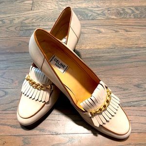Vintage Celine shoes, Italian leather and beautiful detail.